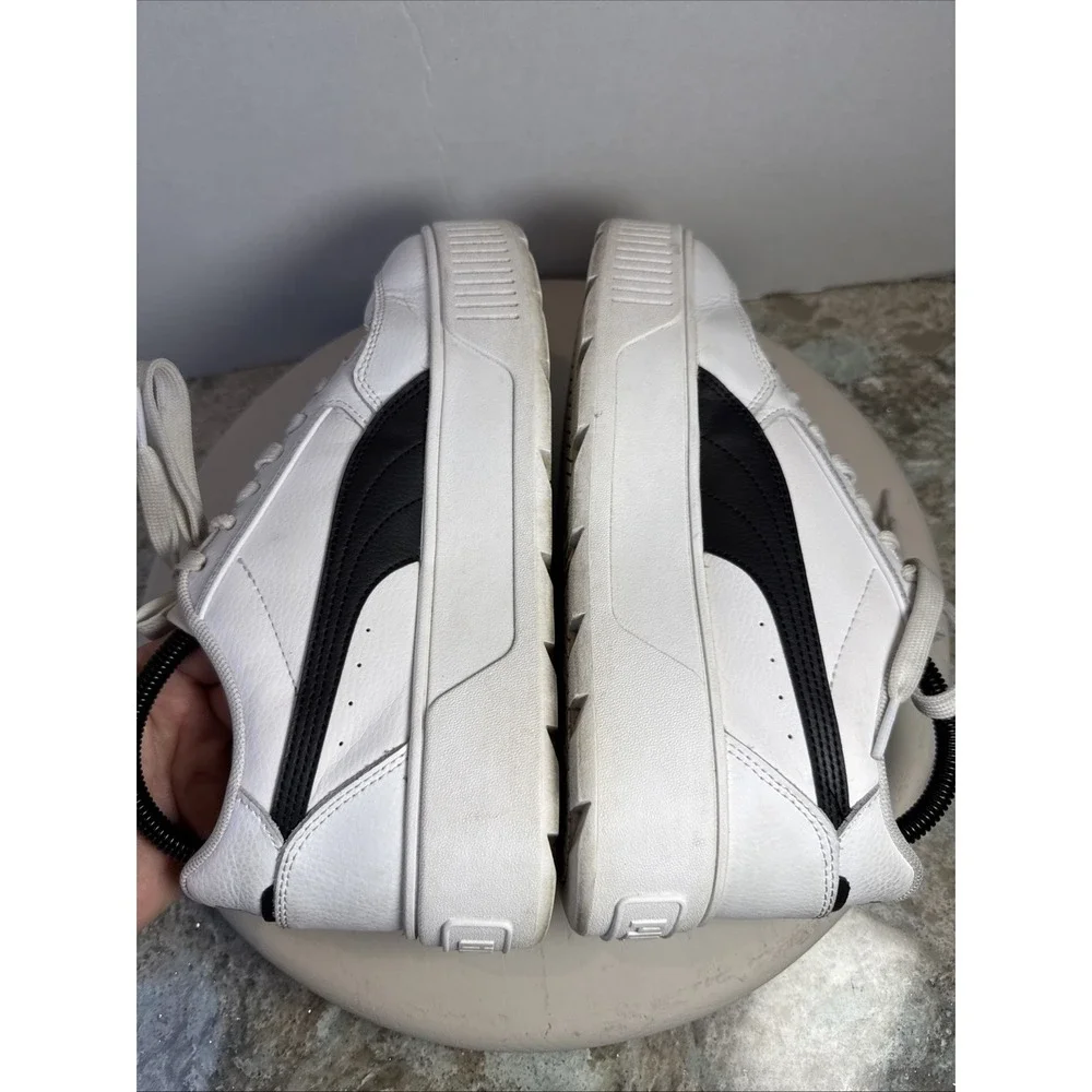 Size 8 - Puma Smash‎ Platform v3 White Black Gold W Shoes Hip Hop School Trendy